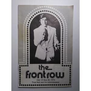 The Front Row Magazine July 14-20 1975 Engelbert Humperdinck Cleveland